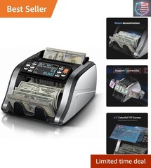 Mixed Denomination Money Counter Machine, Value Counting, UV/MG/IR/DD Counter…