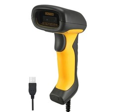 USB Wired Handheld POS Barcode Scanner Yellow/Black Model Scanner