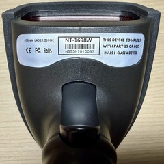 NETUM Wireless Bluetooth Barcode Scanner 2.4GHz NT-1698W Black TESTED 1D Scanner