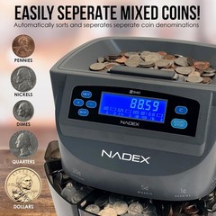 S540 Pro Coin Sorting Machine – Coin Counter & Automatic Wrapper with 48 Tubes