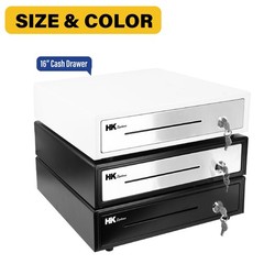 HK SYSTEMS 16inch Heavy Duty Manual Push-Open Cash Drawer with 5Bill/5Coin, R