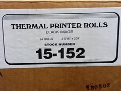 Black Image Thermal Printer Rolls Case Of 24 Rolls 2-5/16&Prime;×209&prime; Stock #15-152