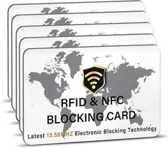 5 Pack RFID Blocking Card NFC Contactless Debit/Credit Card Protector – World Ma