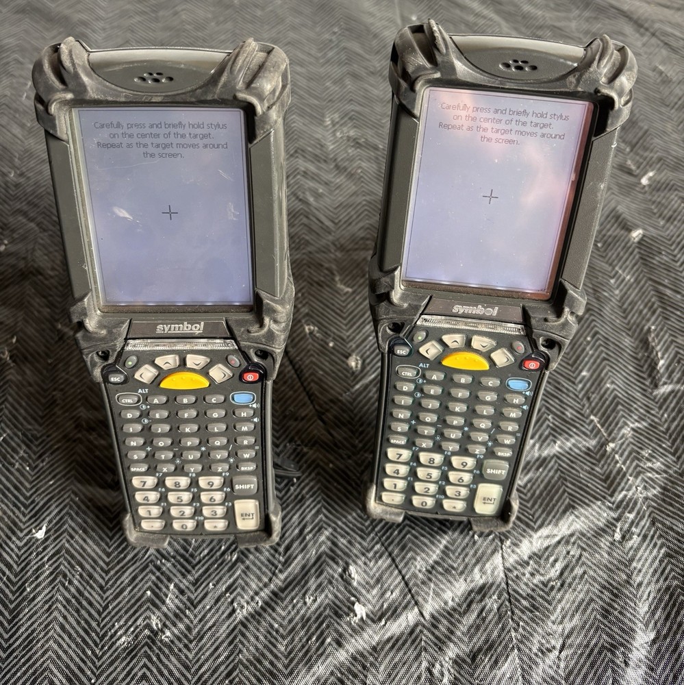 Lot of 2 Symbol MC9090-G Handheld Barcode Scanners-Powers On-Untested