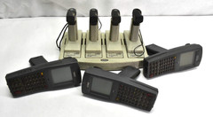 Lot of 3 Symbol PDT6846 Handheld Barcode Scanners 4 Batteries & Charger Bank