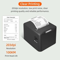 Bisofice Thermal Receipt Printer 80mm Desktop Direct Thermal Printing USB+L JUMN