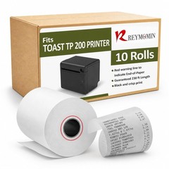 Thermal Printer Paper Roll Compatible with Toast TP200 Printer 10 PCS