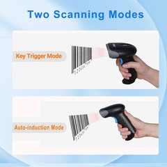 1D 2D QR Barcode Scanner Wireless, Handheld Cordless Bar Codes Reader with 20…