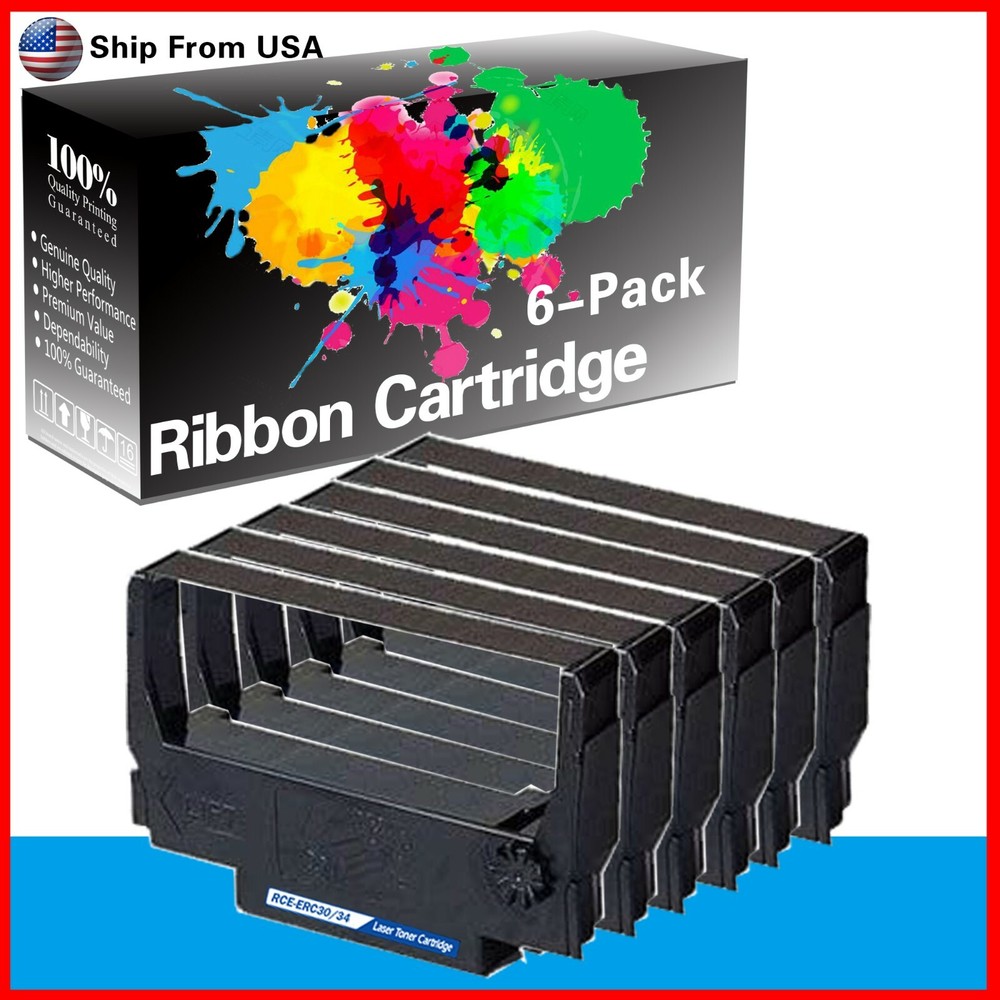 6 PCS Purple Compatible ERC30 Pos Ribbon for use in M119D M133A M188B