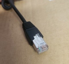 Barcode Scanner Cables 12V Black Coiled & Straight Lot of 2 POS Terminals