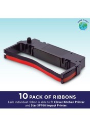 Paper Planet Replacement Red and Black Ink Printer Ribbon for Clover