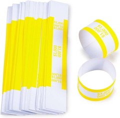 100-Pack Yellow Currency Band Bundles – Easy Seal Money Wraps for $1000 Cash