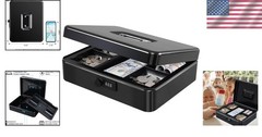 Elegant Black Cash Safe with Combination Lock – Ideal for Home & Office Use