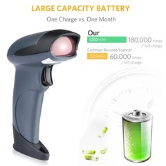 1D Laser Barcode Scanner USB Wireless Bar Code Reader for Windows/Mac/OS/Linux