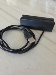 USB Magnetic Credit Card Reader MSR123 3-Track POS Swipe Card Reader