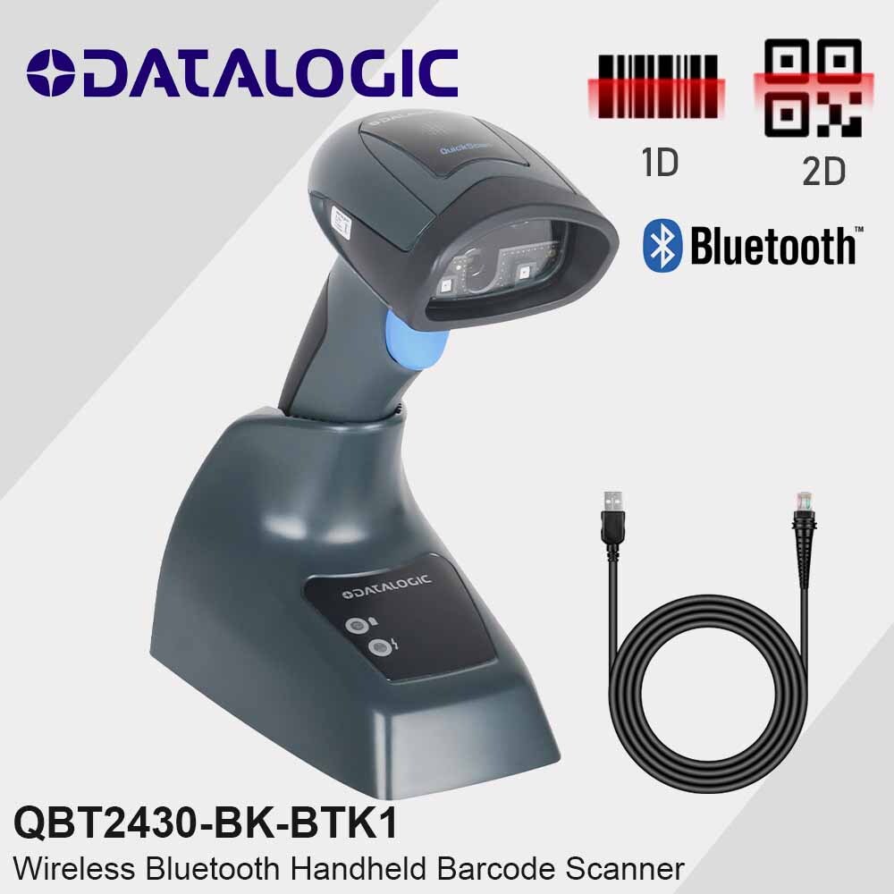 Datalogic QBT2430-BK-BTK1 Wireless Barcode Scanner 1D 2D USB Barcode Reader