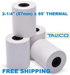 (100 Rolls) 2 1/4&Prime; x 85&prime; Thermal Paper Credit Card & Cash Register Tape