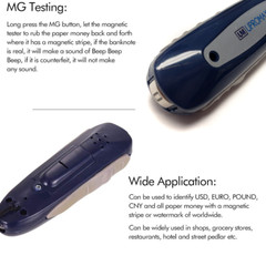 2 in 1 Mini Portable Counterfeit Money Detector Dollar US Euro GBP Fake Currency