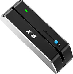 X6 BT Bluetooth Magnetic VIP Card Reader Writer USB 3 Tracks Swipe Encoder