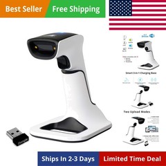 Wireless Portable 1D&2D with Stand Bluetooth Barcode Scanner: 3-in-1 Handheld…