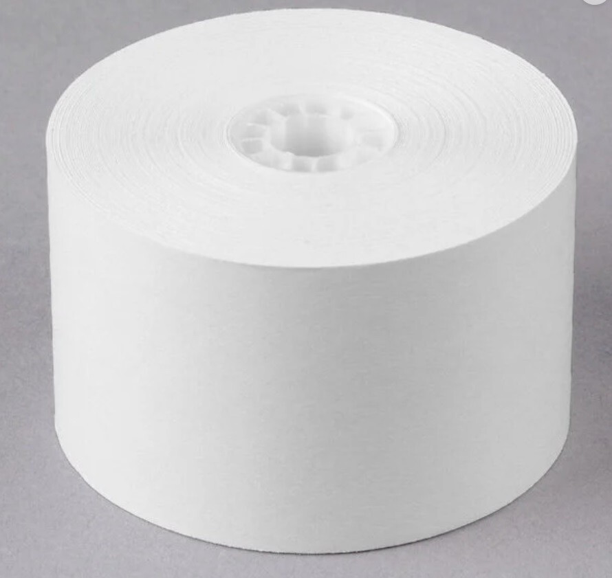 44mm x 150&prime; 1 Ply Bond Paper, 90 rolls, plastic wrapped in sets of 10
