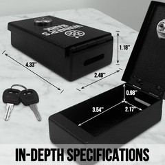 Winners Bank – Pocket Safe Cash Box for Gamblers with Key – Portable Metal Ca…