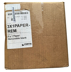 Fortis 3 X 1 Paper Removable Blank Labels – 12 Rolls X 2000 Count – 382119
