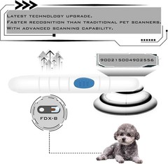 Top-Performance Microchip Scanner: Upload 1000 Records via USB, FDX-B Compatible