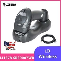 Zebra Symbol LI4278-SR20007WR USB Wireless 1D Handheld Barcode Scanner w/ Cradle