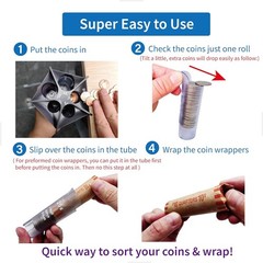 Money Counter and Money Separator Tube | Creative 5-in-1 Money Cylinder | Piggy