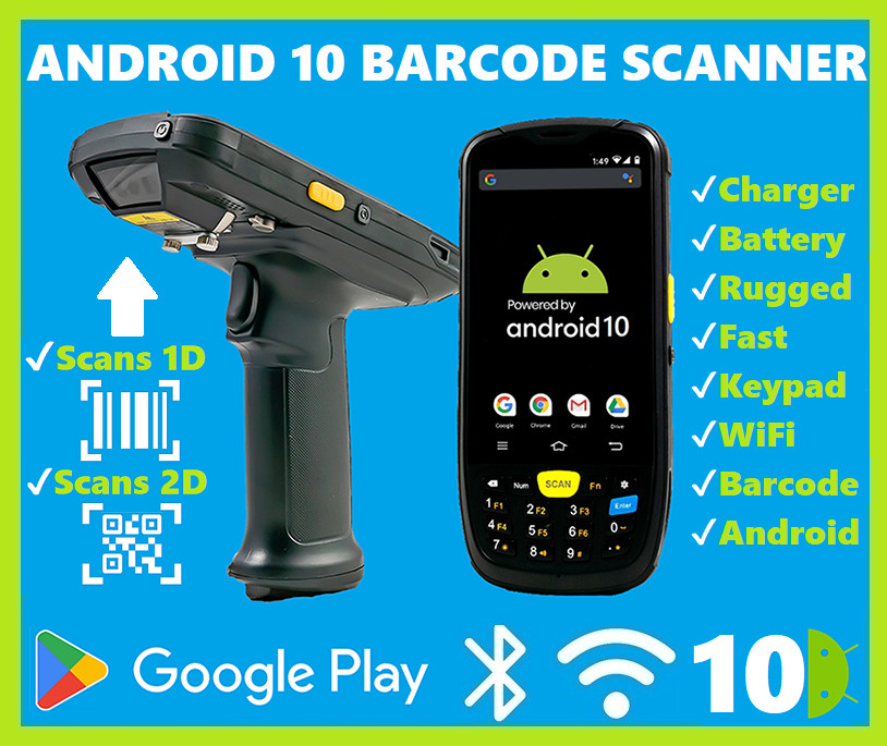 New 2023 Android 10 PistolGrip Barcode Scanner Zebra SE4710 2D/1D WiFi GPS!🔥⭐