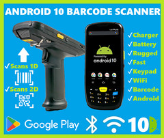 New 2023 Android 10 PistolGrip Barcode Scanner Zebra SE4710 2D/1D WiFi GPS!🔥⭐