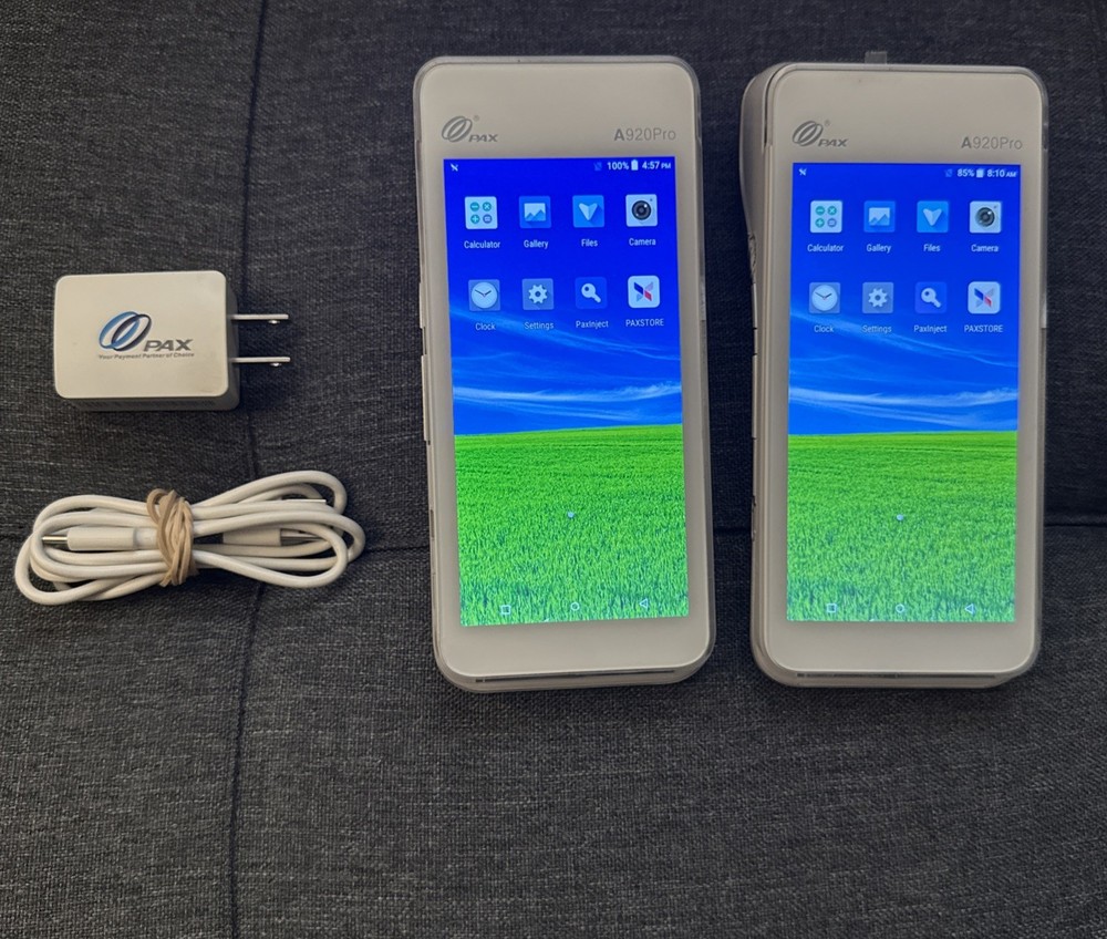 Lot Of 2 PAX A920 PRO Mobile Credit Card Reader Terminal Factory Reset Working