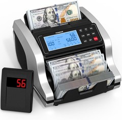 Money Counter Machine with Value Count, UV/MG/IR/MT/DD Counterfeit Bill Detectio