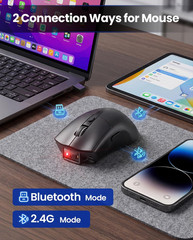 Wireless Mouse Barcode Scanner: 2-In-1 Bluetooth QR Code Scanner & Mouse Combo w