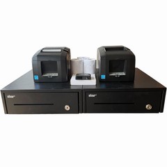 Star TSP650II Thermal POS Receipt Printer w PS Bluetooth + Star Cash Drawers Lot