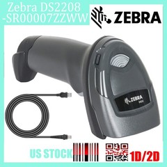 Zebra DS2208-SR00007ZZWW 1D/2D Handheld Barcode Scanner Imager w USB Cable USA