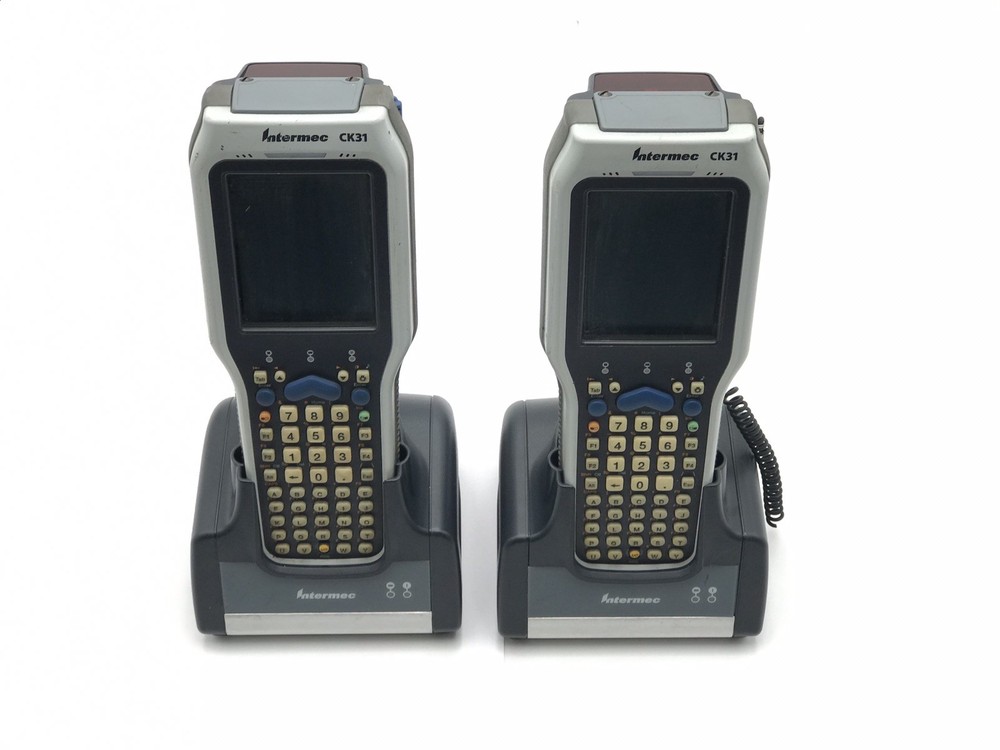 Lot of 2 Intermec Barcode Scanner CK31 w/ Charging Dock AD1