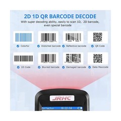 1D 2D Portable Inventory Scanner,JRHC Collector Counter 2.4G Wireless Barcode…