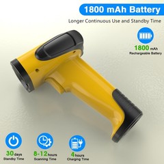 Triple Mode 1D 2D Barcode Scanner 2.4GHz Wireless Bluetooth USB Handheld