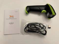 TERA 5100 1D Laser Barcode Scanner 2.4G Wireless USB Wired Green