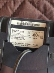 VeriFone Vx520 EMV Credit Card Machine With Power Supply from working office