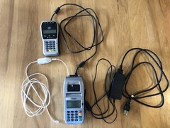 First Data FD50ti Credit Card Teminal plus Extension Reader, Power, Phone Line