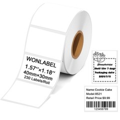 1.57×1.18 (40x30mm) Rectangular Thermal Labels for M/M110/M108/M220/M260/T50M…