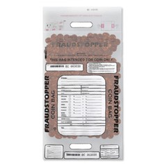 Coin Transport & Deposit Bags, Clear, 10/pack