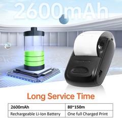 Receipt Printer Portable 58mm Mobile Thermal Printer Wireless BT Mini CHU