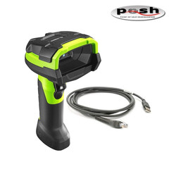 NEW Zebra DS3608-HD Rugged 2D Barcode Scanner USB Kit Green