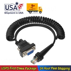 RS232 to RJ45 Coiled Cable 5M For Honeywell 1981i-FR 1910i-ER 1990iXR 1911i-ER