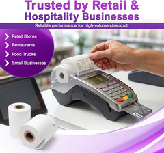 Verifone & Ingenico Thermal Paper Rolls 2 1/4&Prime; X 55&prime; (10 Pack) BPA Free Receipt
