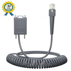 RS232 to RJ45 Scanner Coiled Cable For Zebra DS4208 DS4208-SR DS9208 DS9308 5M